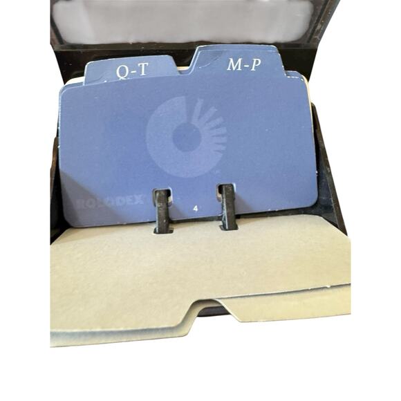 Rolodex S300C Covered Card File Made in USA Vintage Office Desk Organizer Black - Picture 3 of 8